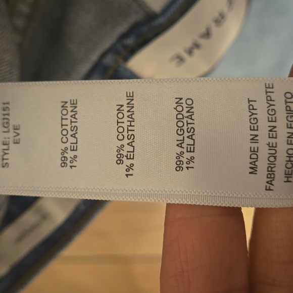 FRAME LE GARCON IN EVE MID RISEBOYFRIEND | ANKLE LENGTH JEANS SIZE 26 - Picture 12 of 12